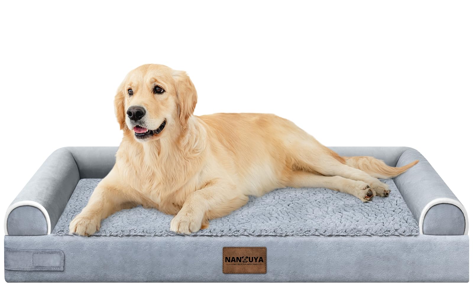 Large Dog Bed Orthopedic Washable: Beds Bolster XL Bed Large Big Dogs Memory Foam Couch Sofa Waterproof with Removable Cover