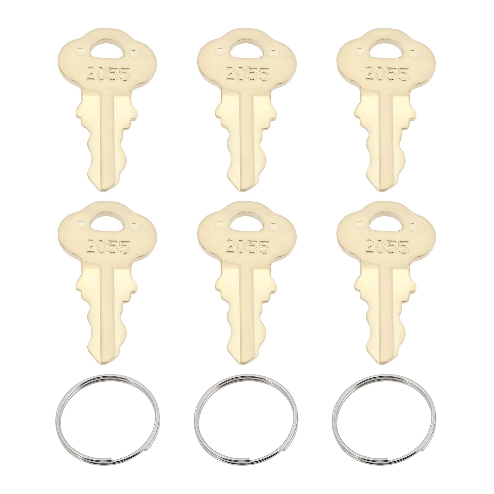 Be In Your Mind 6Pcs 2055 Bathroom Toilet Paper Towel Dispenser Key With Ring Compatible With Bradley Recessed Surface Dispenser Soap Dispensers