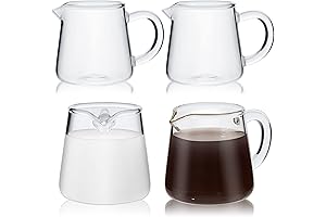 4 Pcs Mini Glass Creamer Pitcher: Enhance Your Pouring Elegancy