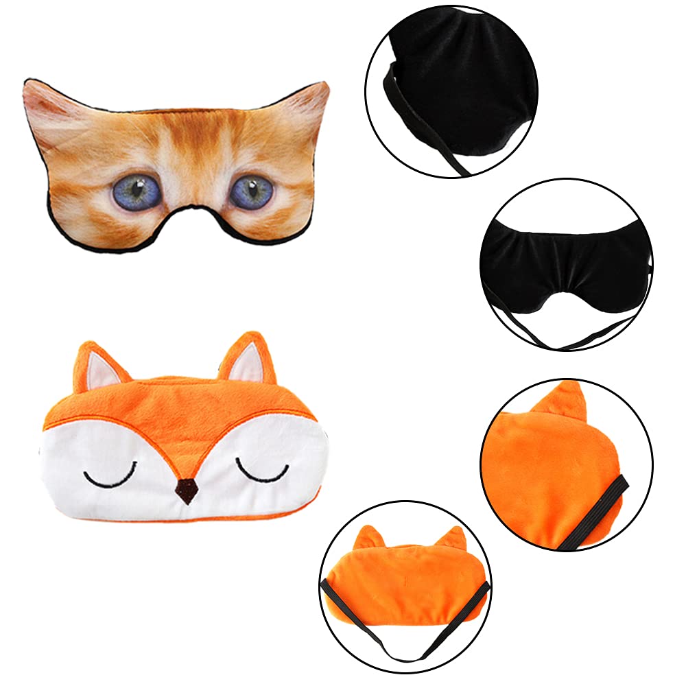 Maschera Per Dormire Bambini 3 Pezzi - Morbidi Animali In Peluche Per Un Sonno Tranquillo