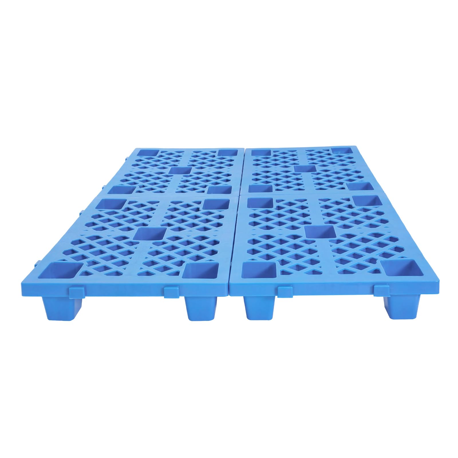 6 palés de plástico, 60 x 40 cm, universal, paleta industrial 1/4, palé europeo (azul)