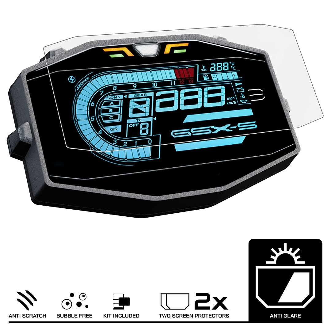 Speedo Angels Dashboard Screen Protector compatible with GSX-S950 (2021-) 2 x Anti Glare