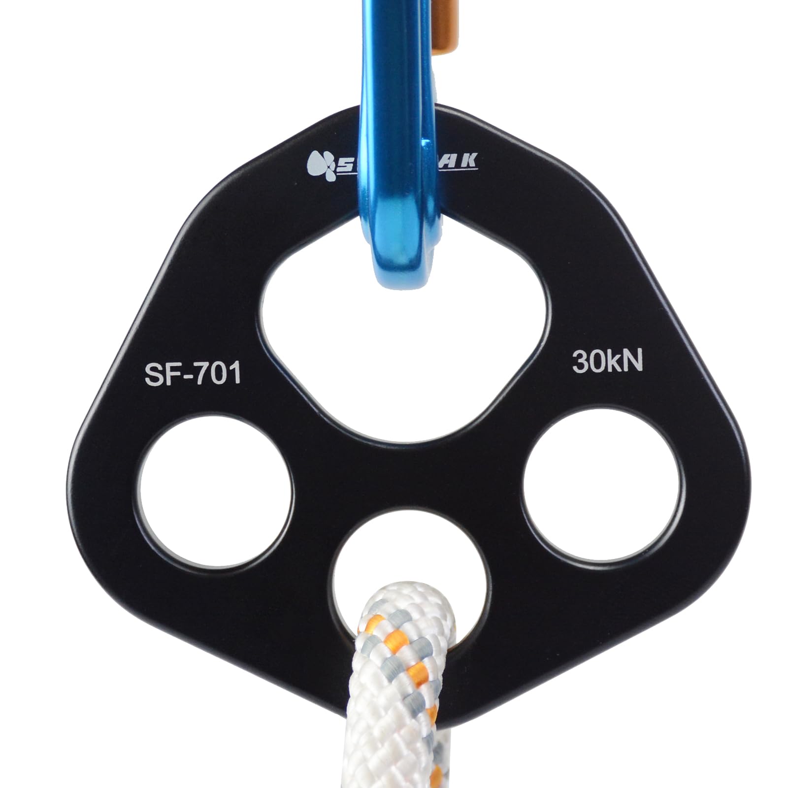SPYMINNPOO Placa De Aparejo De 3 Agujeros 35kN - Placa Divisora De Fuerza Para Escalada, Rapel, Yoga Aéreo Y Hamacas