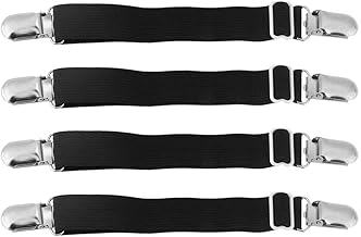 JADPES Grampo de lençol de cama, 4 peças/lote ajustável prendedor de lençol com fixação de tiras de fixação de suporte elástico para lençóis de cama, capas de colchão, almofada de sofá