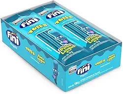 Mini Balas de Gelatina Tubes Framboesa Pinta Língua Fini com 12 Unidades