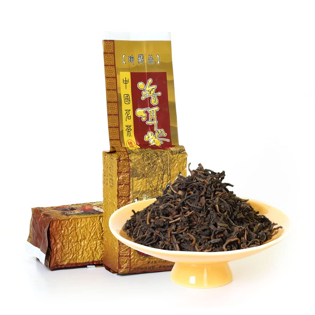 GOARTEA Ripe Té Puerh Loose Leaf 4Pcs 250g 35.2oz 2005 Year Supreme Ancient Tree Gong Ting - Pu erh Puer Pu'er Tea - Chinese Yunnan