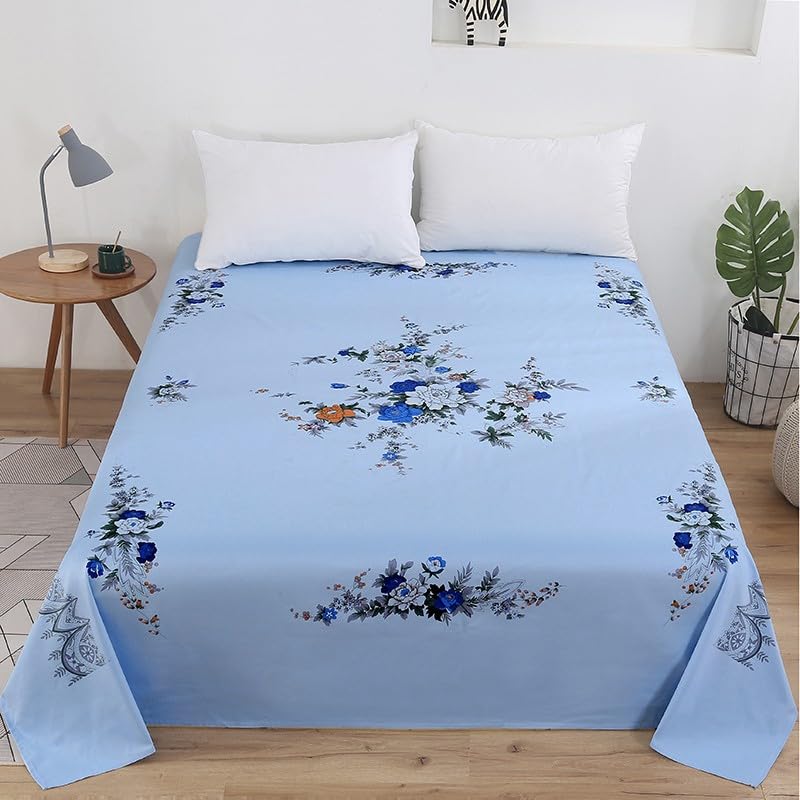 Sabanas Cama De Algodón Antigua, Algodón Puro Engrosado, 1 Sábana Individual De Tela Gruesa, Verde Claro, 230X245Cm