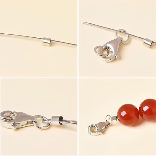 Miniatura 5 de 30 cuentas engarzadas para fabricación de joyas, cuentas de plata de ley S925, cuentas de tubo de crimpado de 0.079 pulgadas para hacer aretes,