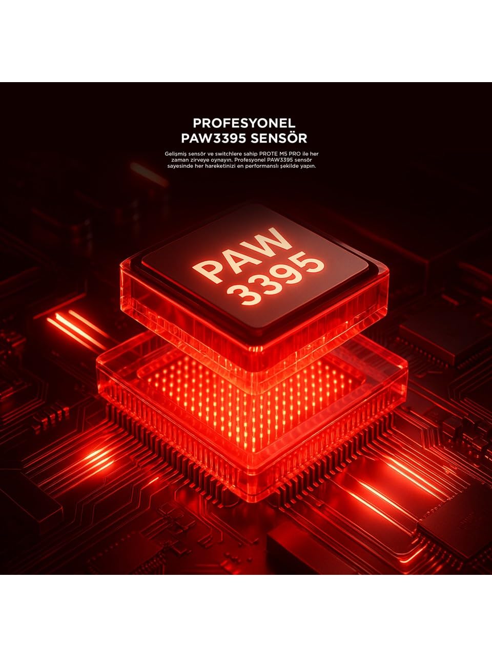 Rampage PROTE M5 PRO bezprzewodowa biała lampa LED RGB 26000 DPI 3395 czujnik do gier