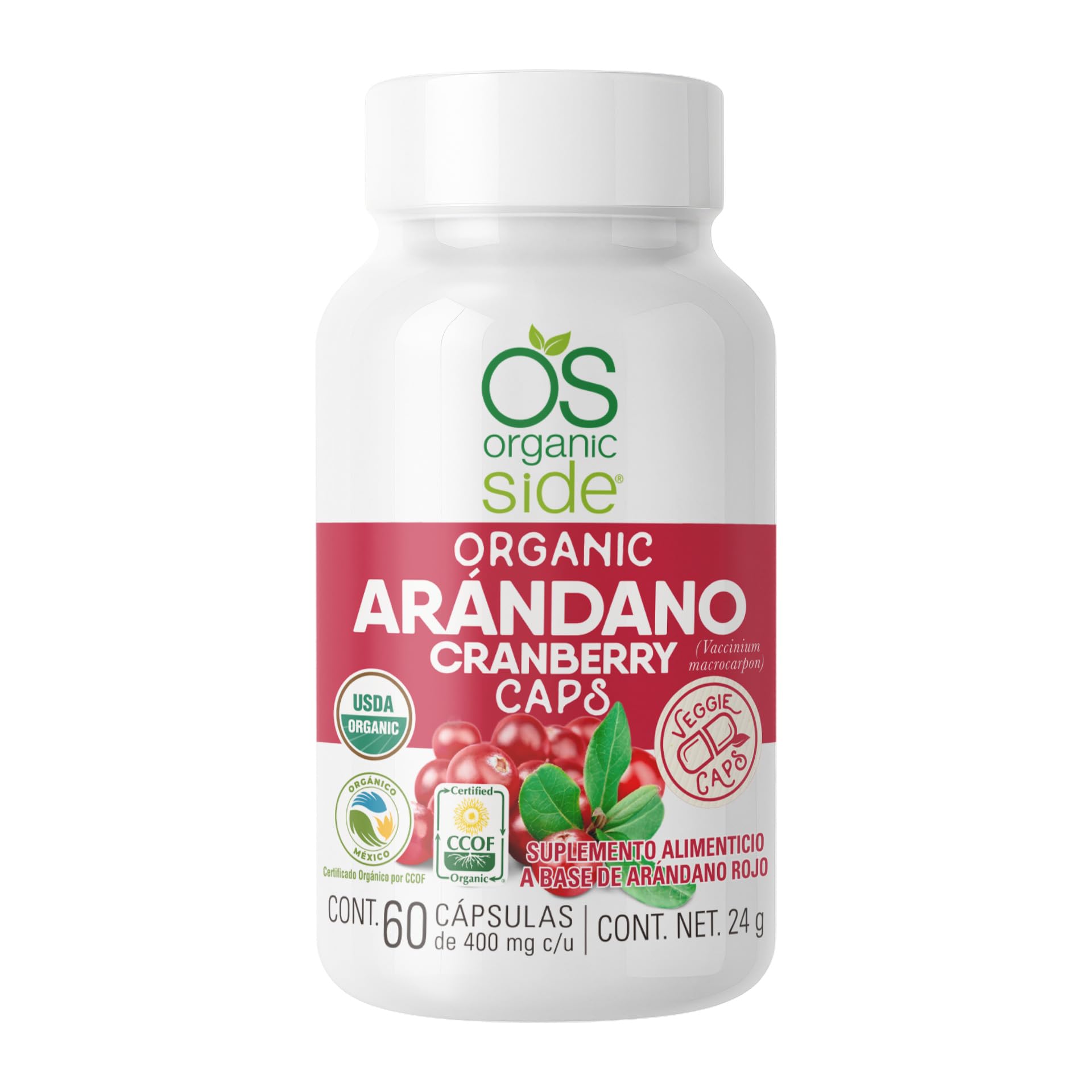 Organic Cranberry 60 Capsules - Prevention of UTI - Certified USDA - Non GMO - Vegan