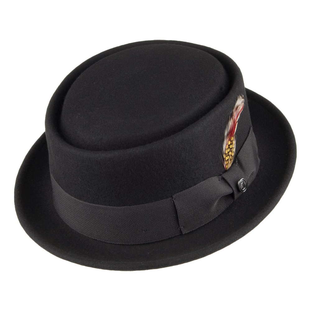Jaxon & James Crushable Wool Pork Pie Hat - Black XL