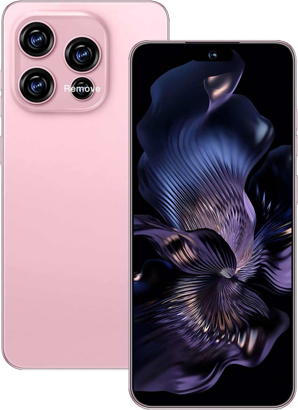 16PM 5G Unlocked Smartphone,12GB+512GB 7000mAh Fully Cell Phone for Android 14, 6.99" HD Screen Unlocked Cell Phone, 68MP+108MP Dual Camera/Dual SIM/Fingerprint (Pink)