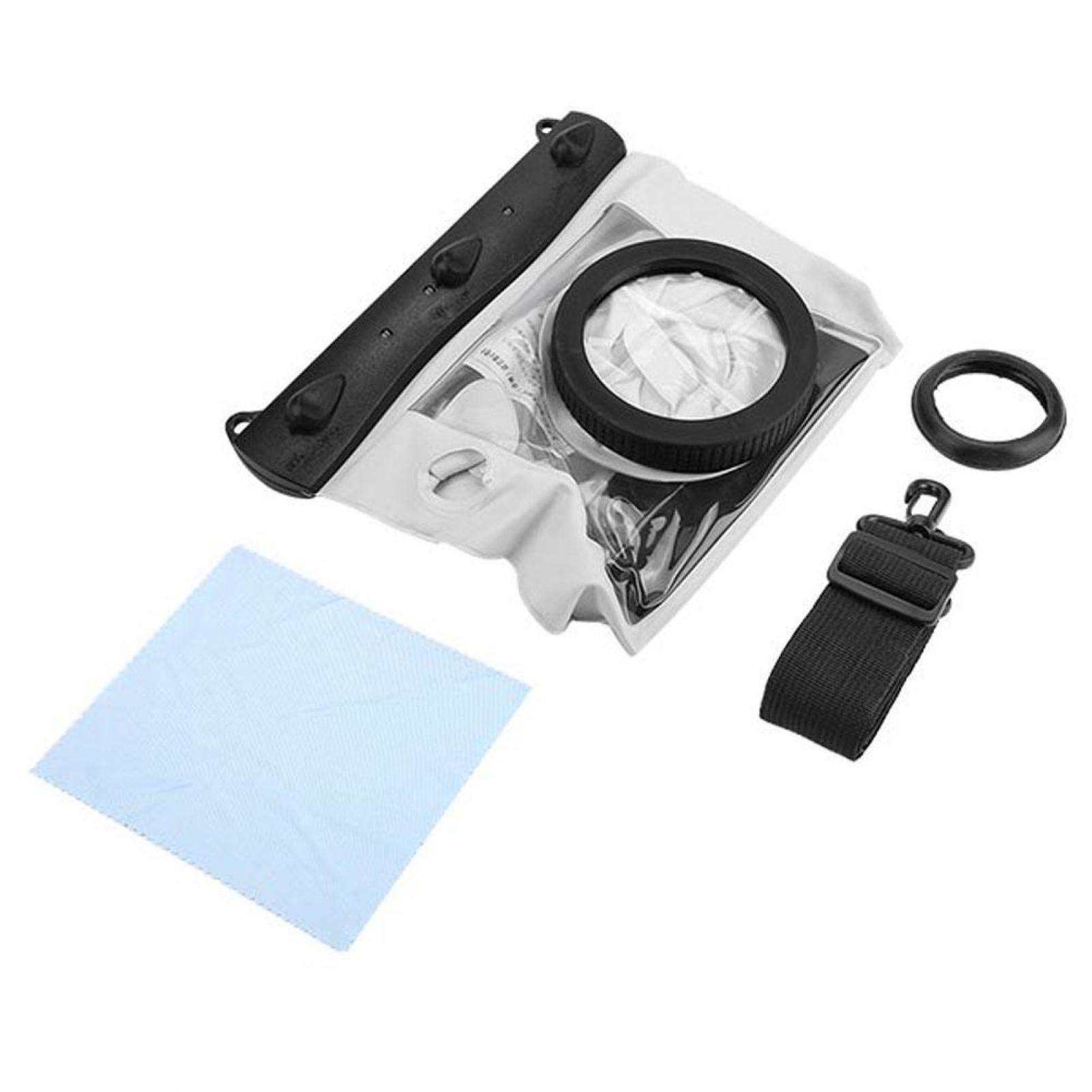 Zunate Custodia Subacquea Impermeabile, Fotocamera Subacquea da 20 M con Dito HD Custodia per Borsa da Nuoto Impermeabile Universale Custodia per Fotocamera Reflex, per, per