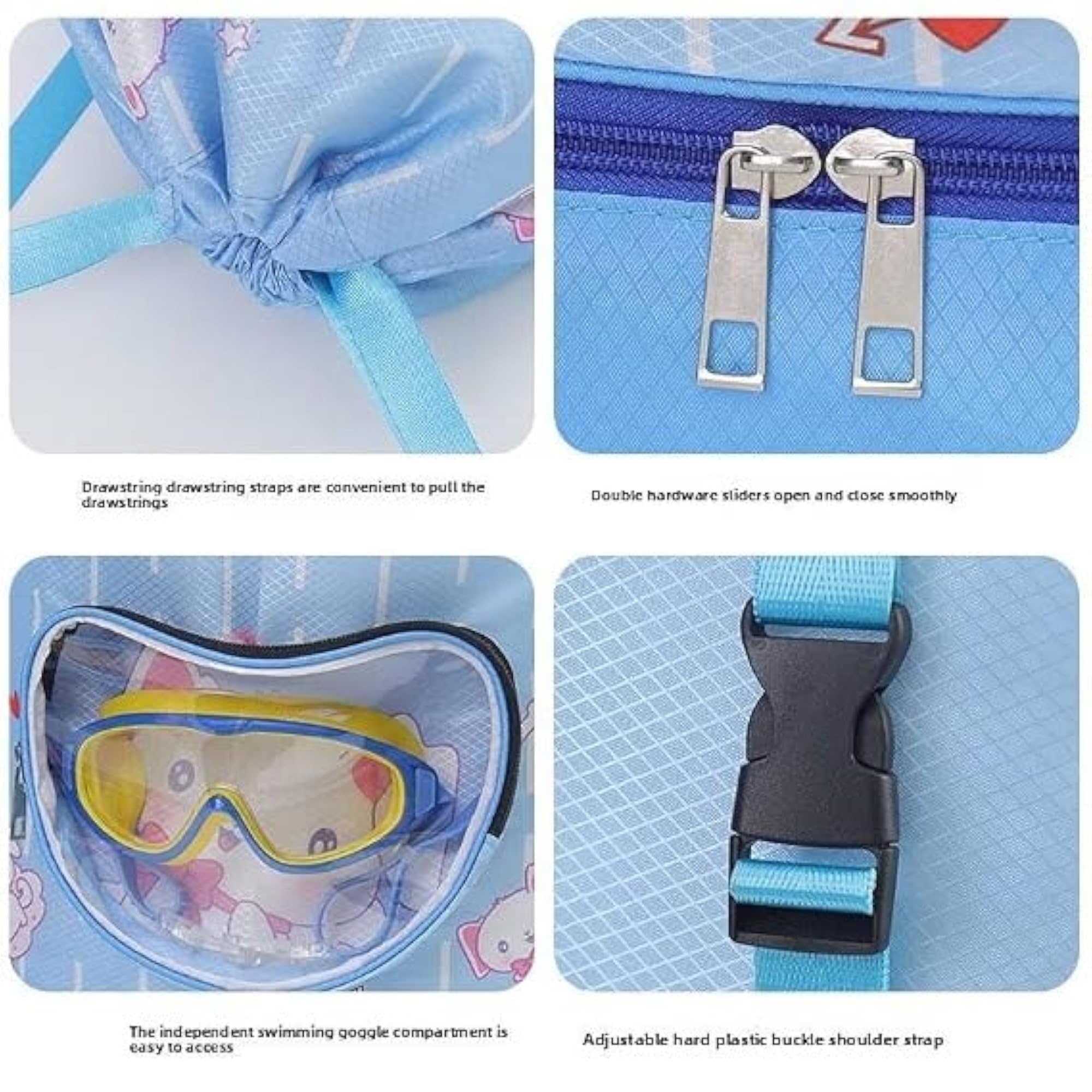 Kids Swimming Backpack with Wet Dry Separation