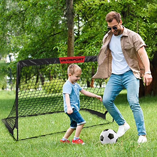 Kids Soccer Goals for Backyard Set - 2 of 4' x 3' Portable Soccer Goal Training Equipment, Pop Up Toddler Soccer Net with Soccer Ball, Soccer Set for Kids and Youth Outdoor Games, Sports, Play by VAVOSPORT - Image 6