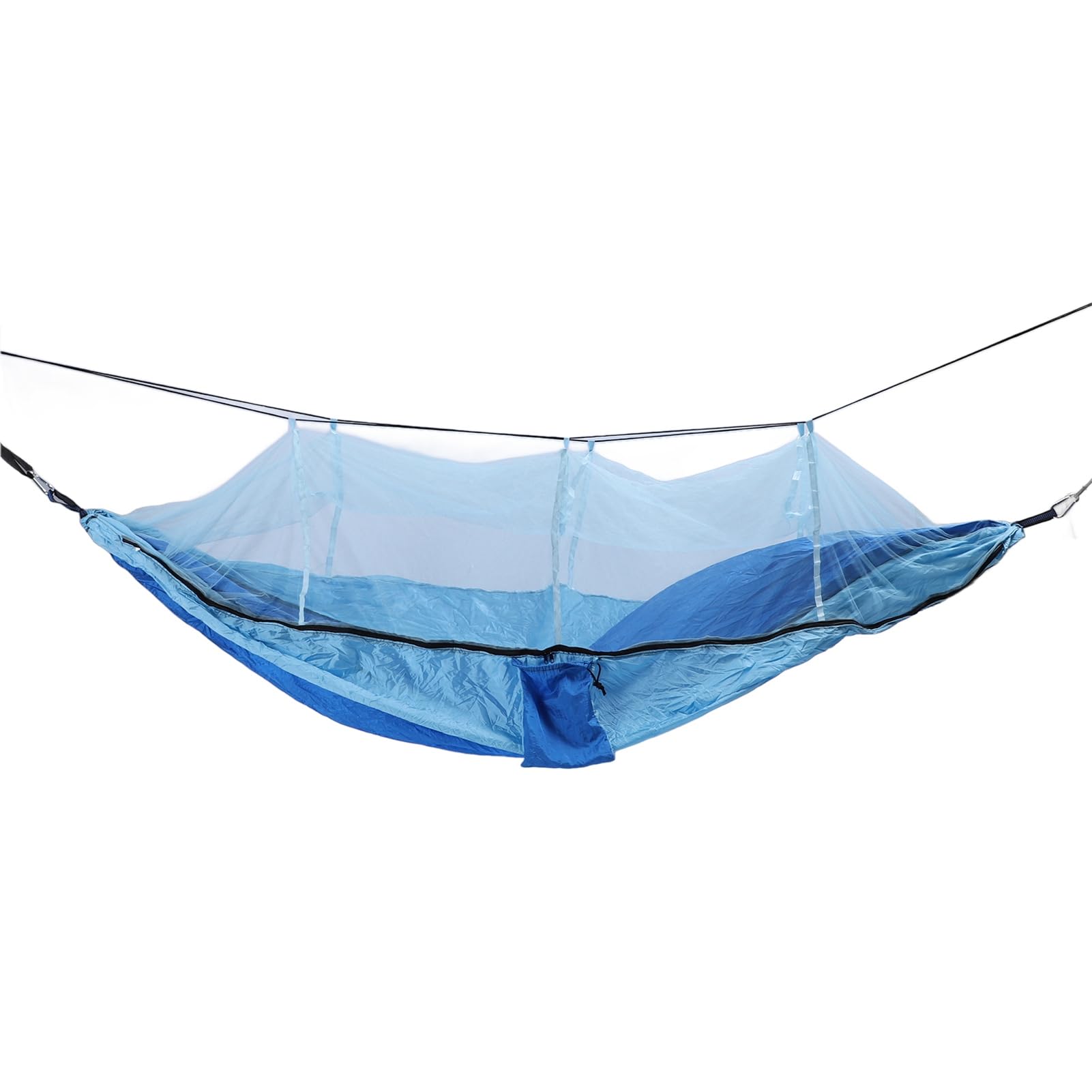 Amaca da Esterno Altalena Dormiente per Picnic in Cortile da Campeggio (Blu reale con azzurro (rete azzurra))