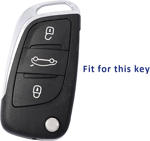 Miniatura 2 de POCHY Key Fob Cover For Peugeot Citroen C1 C2 C3 C4 C5 Ds3 Ds4 Ds5 Ds6 Protector Accessories Soft Tpu Car Folding Key Bag Cover Case Shell Keychain