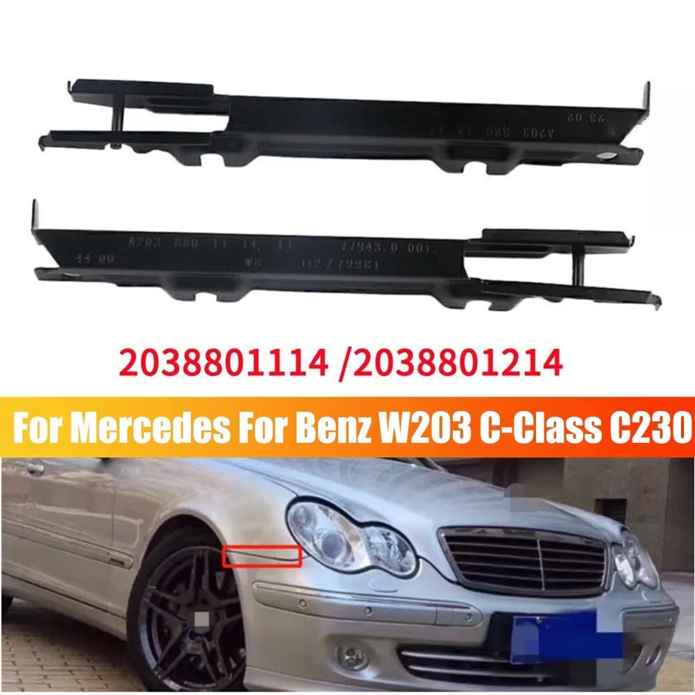 Extremo de soporte de parachoques delantero, 2 piezas para Mercedes W203 C-Class Series 2001-2009, pieza OEM 2038801114 2038801214 apto para C230 C280 C320 C350 CLK320 CLK350