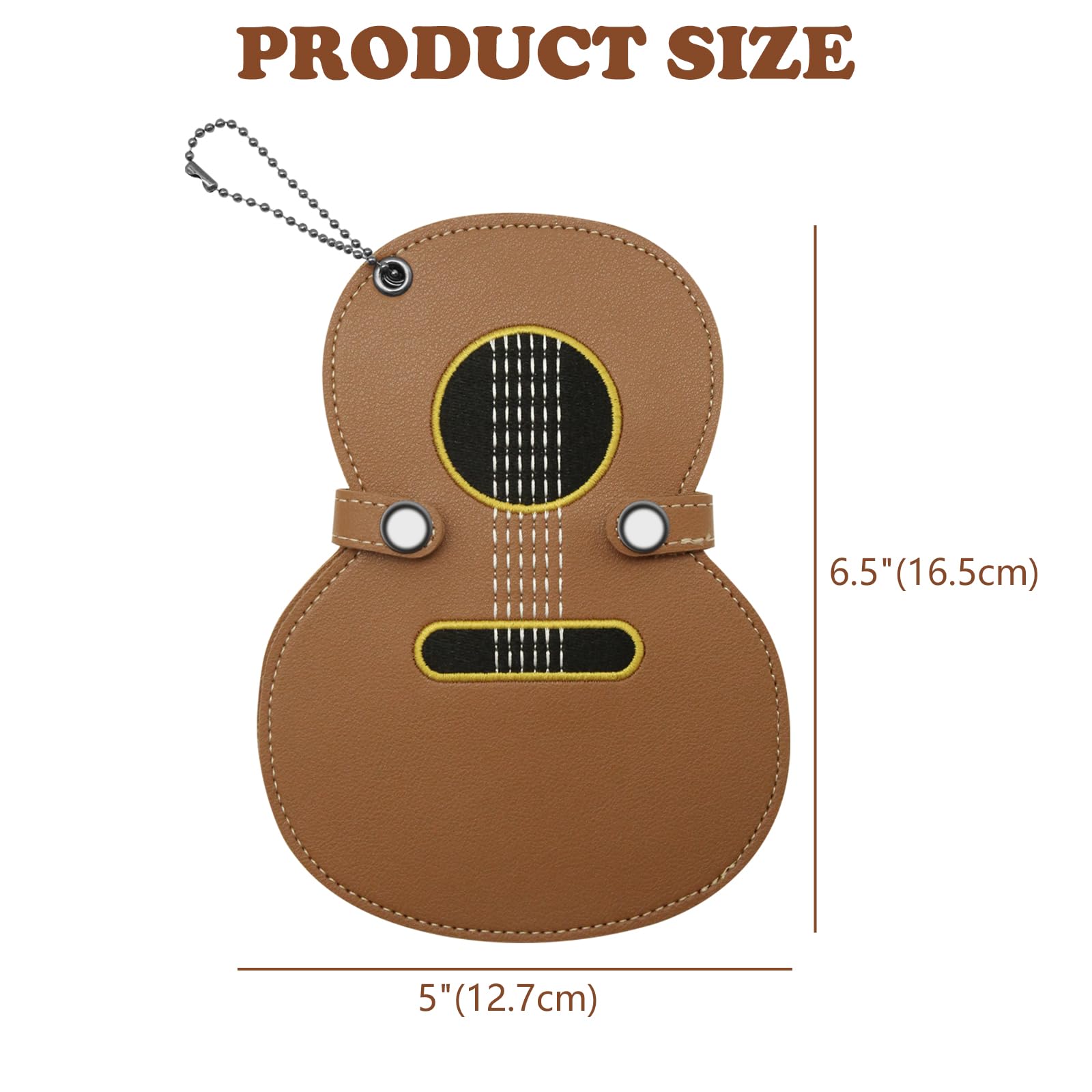 Leather Guitar Pick Holder Brown Designed with 17 Slots Guitar Pick Holder, Guitar Pick Case for Storing, Picks Guitar Case Gifts for Guitar Players for People Who Love Music to Use for Storage