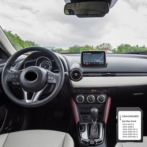 Upgraded BHP-166-EZ1T Navigation SD Card with Latest Maps Version Compatible with 3 6 CX-3 CX-5 CX-9 MX-5 2014-2023 USA/Canada/Mexico New Maps