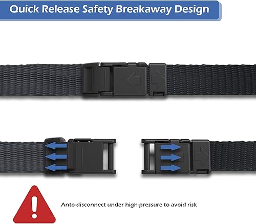 Miniatura 6 de Soporte para insignia con cordón ajustable, soporte para tarjeta de identificación, de plástico duro, resistente, soporte para tarjetas de