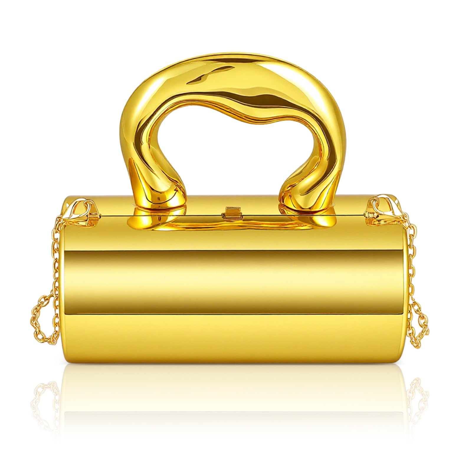 1 Piece Gold Purse, Clutch Purses for Women, Acrylic Clutch Y2k Purse Satchel Crossbody B…