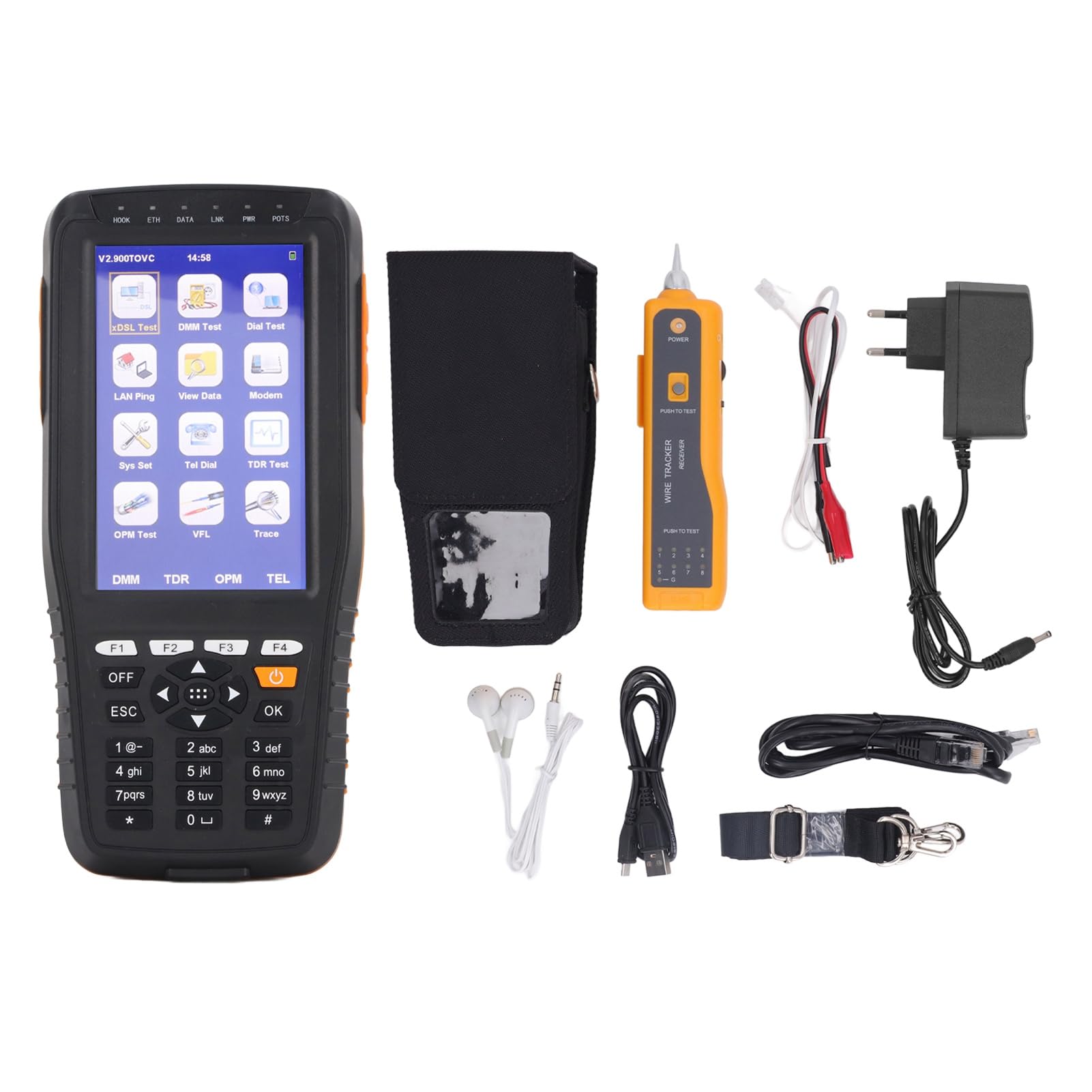 Generic Tester Localizzatore di Guasto del Cavo con Batteria Duratura per Test Efficienti e Manutenzione di Cavi di Potenza e Comunicazione, Tester per Cavo di Tracciamento Tid per Professionisti e