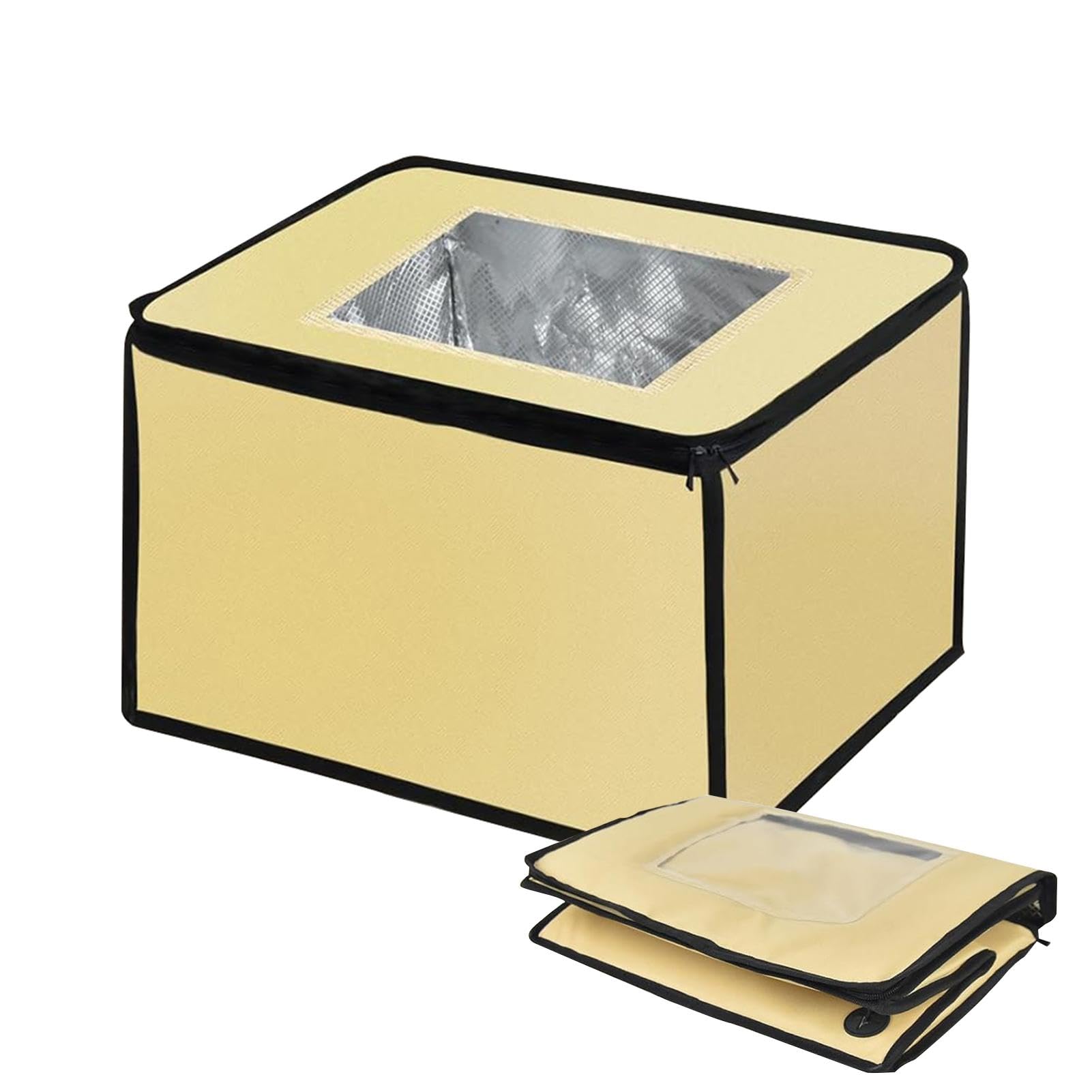 Brot-Gärschrank, Brot-Gärkasten Tragbare faltbare Brotwärmbox | Temperatursensor und Timer-Backzubehör, Fermentationsausrüstung mit Reißverschluss für die Herstellung von Brot--