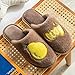 Hausschuhe Herren Baumwolle Slippers,Braune Birne Warm Plüsch Baumwolle Hausschuhe Niedlich Damen Weichen Boden Rutschfest Indoor Schuhe Für Herren Winter Schlafzimmer Hausschuhe Weibliche Schuhe,