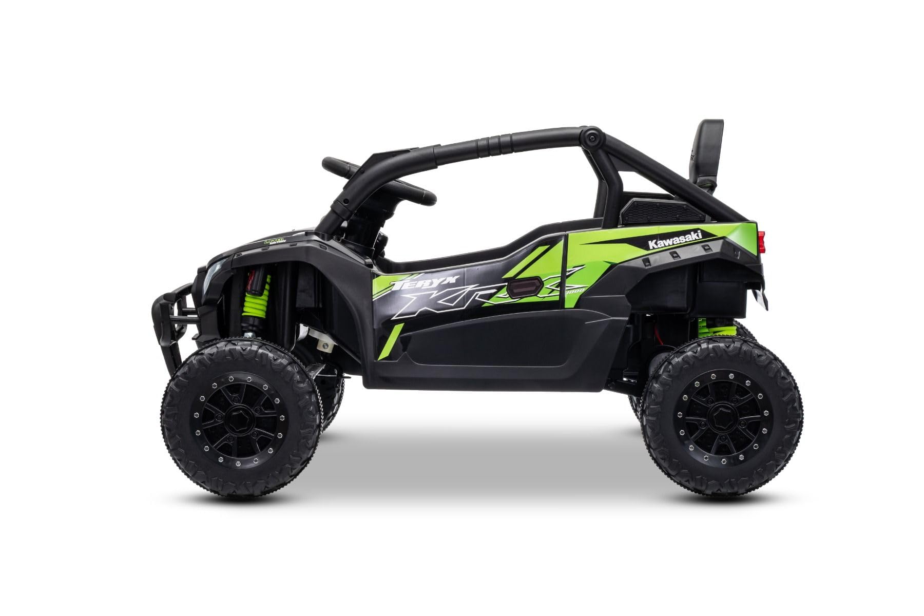 Kawasaki TERYX KRX 1000 12 V elektryczny samochód dziecięcy, jednoosobowy, zawieszenie na tylnej osi, pilot zdalnego sterowania 2,4 GHz, akumulator litowy, 2 silniki 25 W, składana rama ochronna