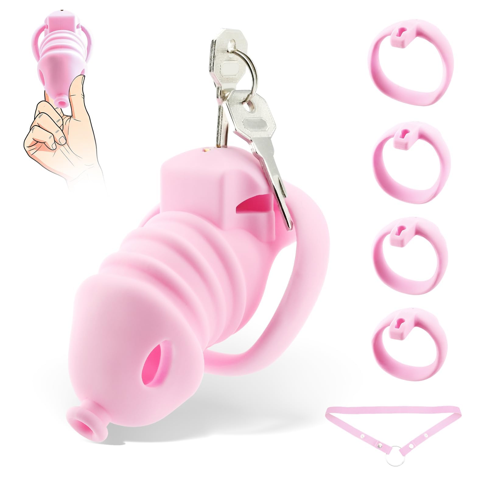 Silicone Chastity Cage - Male Chastity Devices Cock Cage BDSM Adult Sex Toy