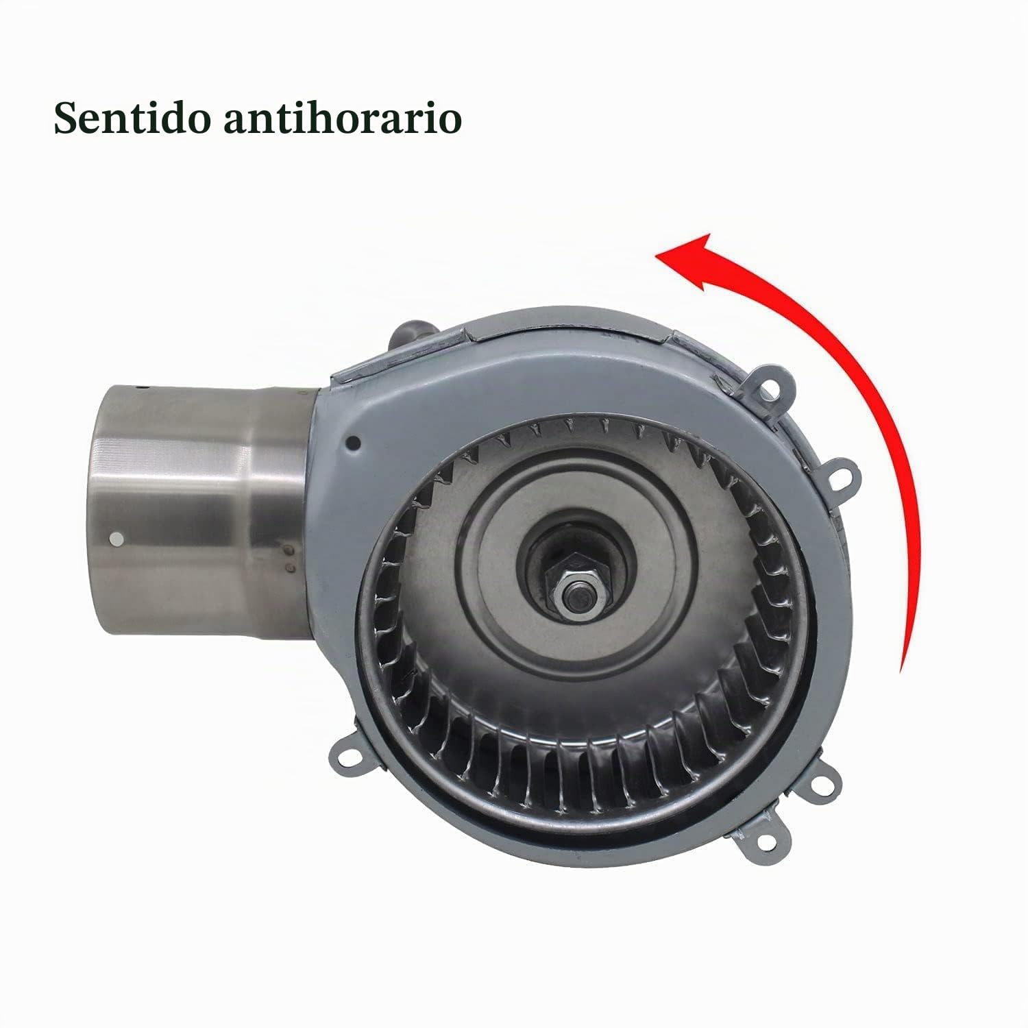 Ventilador centrifugo industrial 230v con tubo antiretorno aire motor radial extractor caldera estufa pellets conducto aire (Izquierda OD60mm 2 Velocidades)