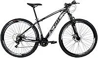 BICICLETA ARO 29 KSW XLT COLOR - 21V CAMBIOS SHIMANO (PRETO+PRATA, 21)