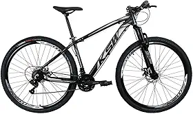 BICICLETA ARO 29 KSW XLT COLOR - 21V CAMBIOS SHIMANO (PRETO+PRATA, 21)