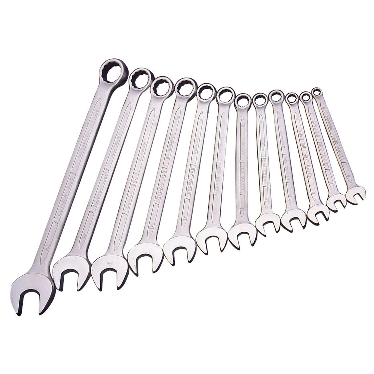 Draper 3090 8-22 mm Combination Spanner Set, Chrome, 8-22mm
