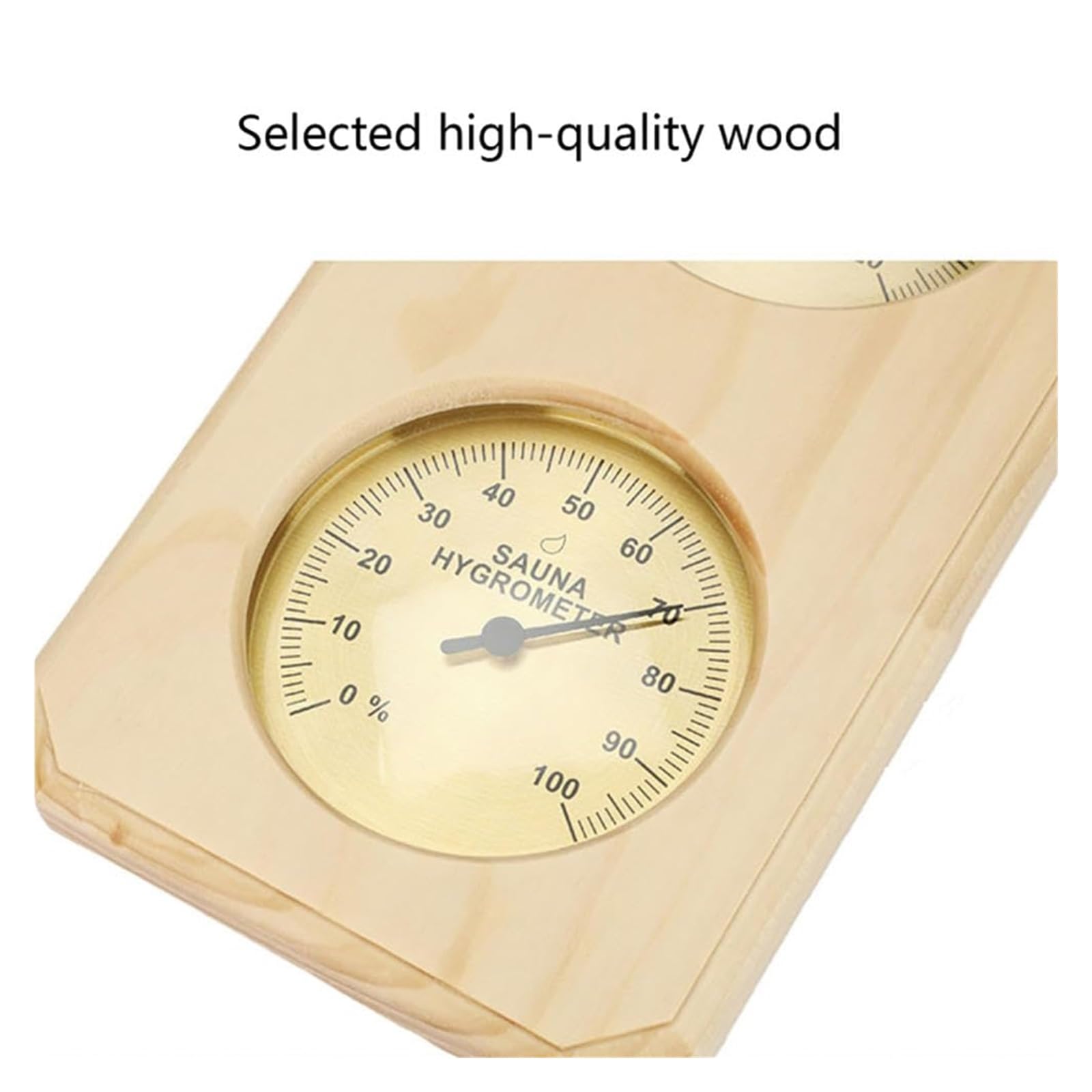 Stazione Meteo analogica, Barometro, Igrometro da parete in metallo e legno, igrometro for sauna, non richiede batterie