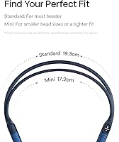 Vista 7 de SHOKZ OpenRun Mini - Bone Conduction Headphones,Open-Ear Bluetooth Wireless Sport Headphones for Running & Workout,Sweat Resistant, Long 8H Azul