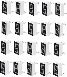 MUCKLILY 20pcs 1 Highlight Digital Tube Pin Display Board Display Module Drive Chip Digital Clock 10- Pin Digital Tube Segment Display Module 1 Bit Digital Tube Led Display Tube Plastic