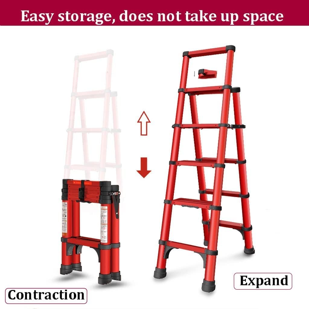 Home Telescoping Ladders Type A Aluminum Folding Ladder Sturdy and Reliable Portable Step Ladders 330 Lb/150kg Capacity