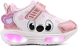 Tênis Infantil Feminino Stitch Com Led Menina Casual