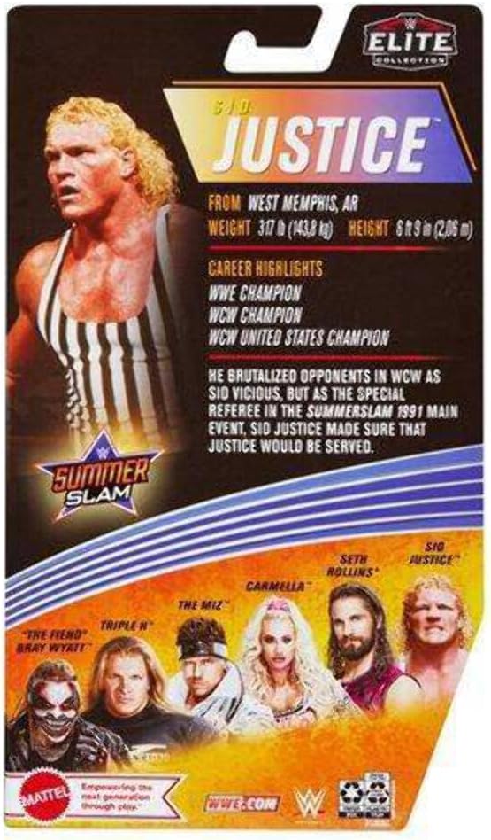 Mattel WWE Sid Justice Elite Collection Series 86 Action Figure 6 in Posable Collectible Gift Fans Ages 8 Years Old and Up​