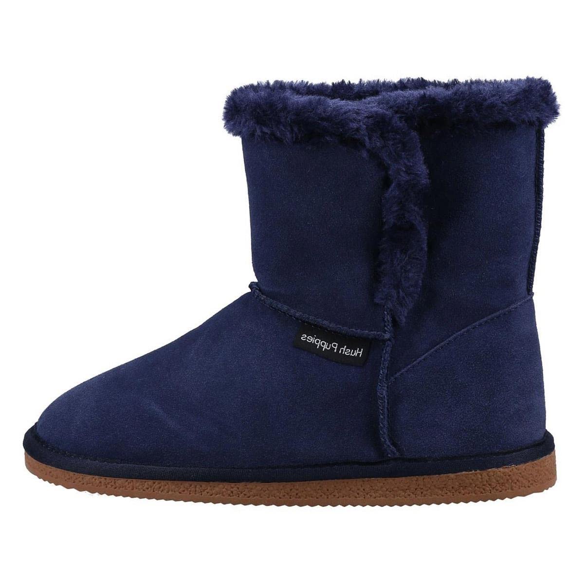 Hush Puppies Women's Ashleigh Slipper, Navy, 5 UK