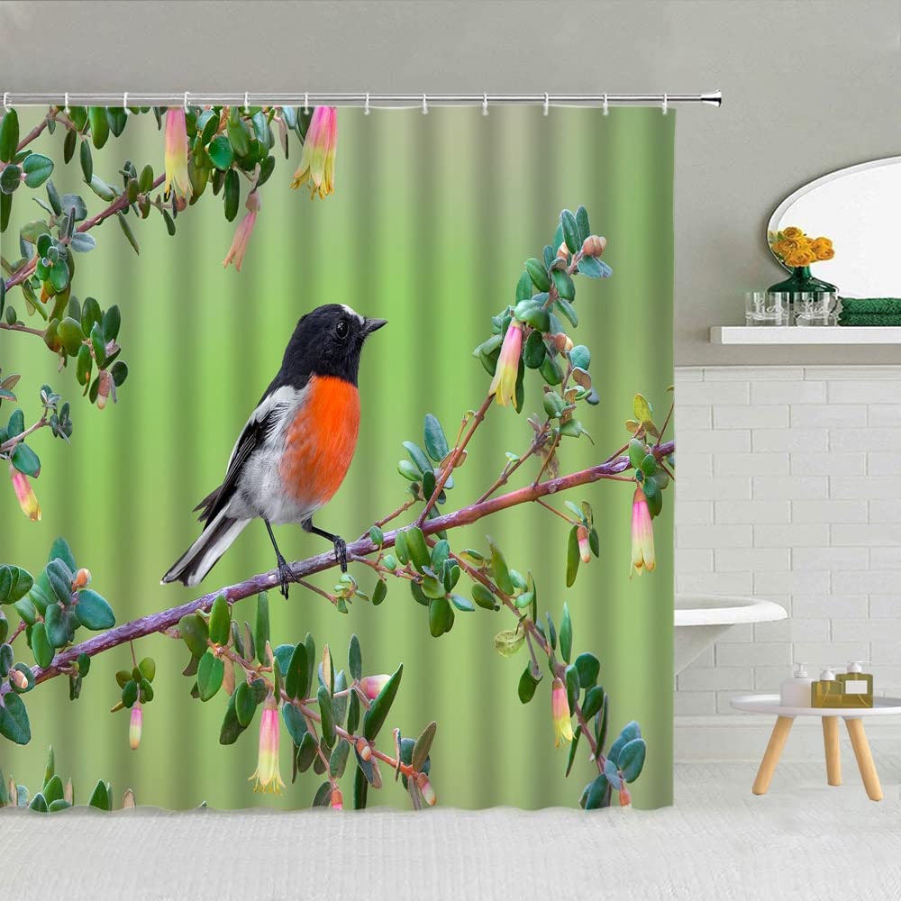 ZCHOMI Duschvorhang 183x183 Cm – Wasserdichtes Polyester | Mit 12 Haken | Motiv: Helles Aquarell