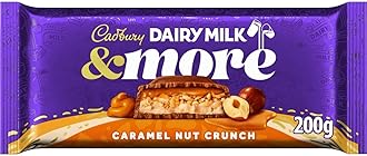 Dairy Milk & More Caramel Nut Crunch Chocolate Bar, Treat for Snacking, Sharing & Gifting 200 g