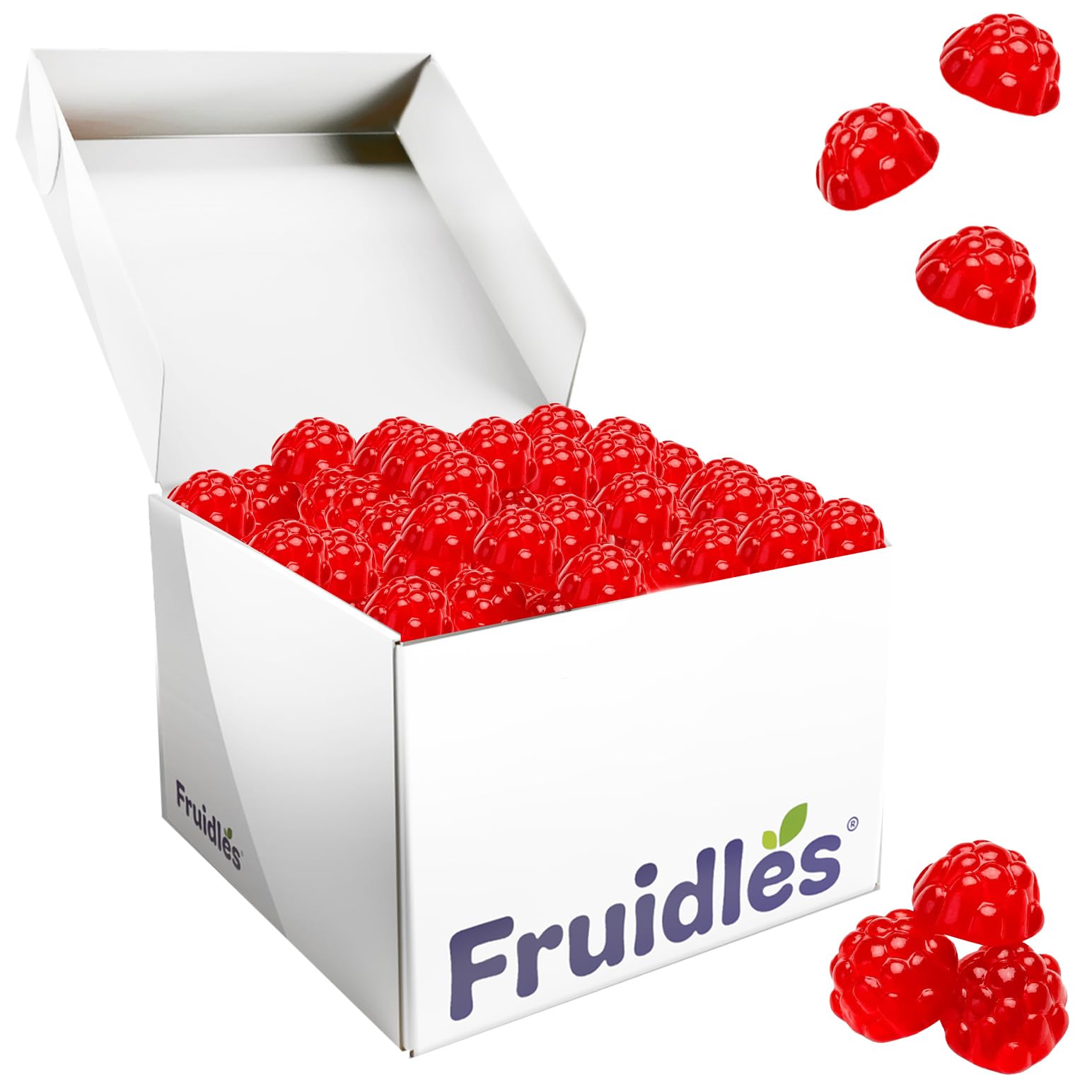 Fruidles Red Berry Gummi Raspberries Candy, Assorted Fruit Flavors Gummies, Allergy Friendly, Non-GMO, No Artificial Sweeteners Gummy (5 Pounds)