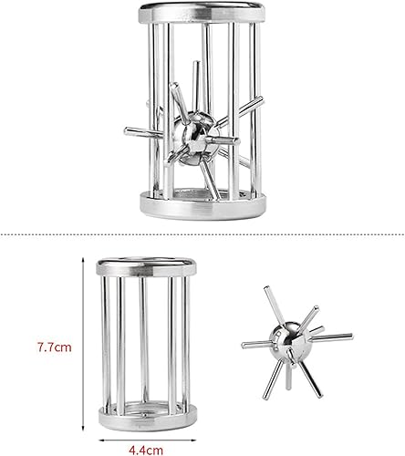 Miniatura 5 de Juego de 9 rompecabezas de alambre de metal, juego de rompecabezas de desafío de inteligencia intelectual, desbloqueo educativo de prueba de