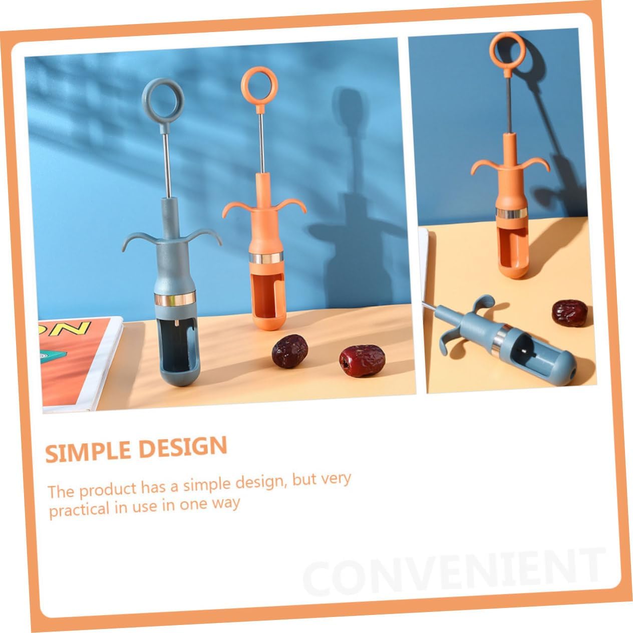 Cabilock 6pcs Multi-functional Fruit Core Removers Jujube Corers Dates Core Remover Tool Portable