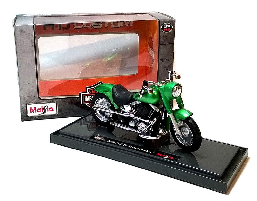 Harley Davidson FLSTF Street Stalker 2000 in green 1:18 scale model from Maisto