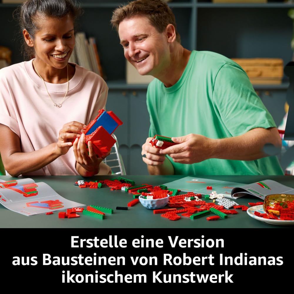 LEGO Art Love - Modellbau für Erwachsene - dekoratives Kunstobjekt zum Bauen - kreative Aktivität für Frauen und Männer - Geschenkidee für Paare - 31214