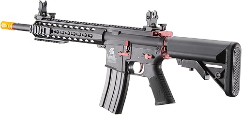 Miniatura 62 de Lancer Tactical Gen 2 Airsoft M4 Carabina de 10 pulgadas KeyMod Piactinny AEG Rifle-1000 Rondas 0.01 oz BBS, batería Nimh de 9.6 V y cargador Negro